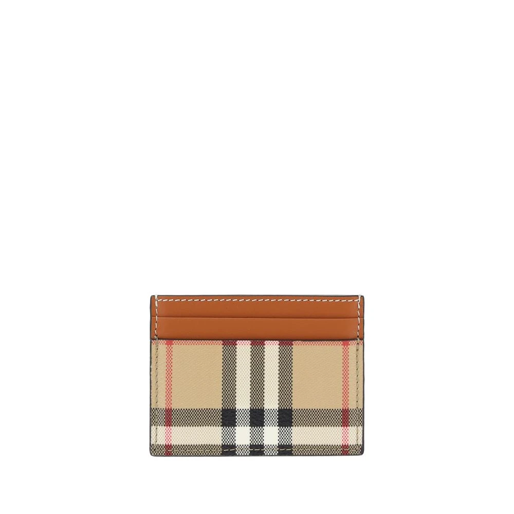 Burberry Ruitprint Kaarthouder Beige Dames