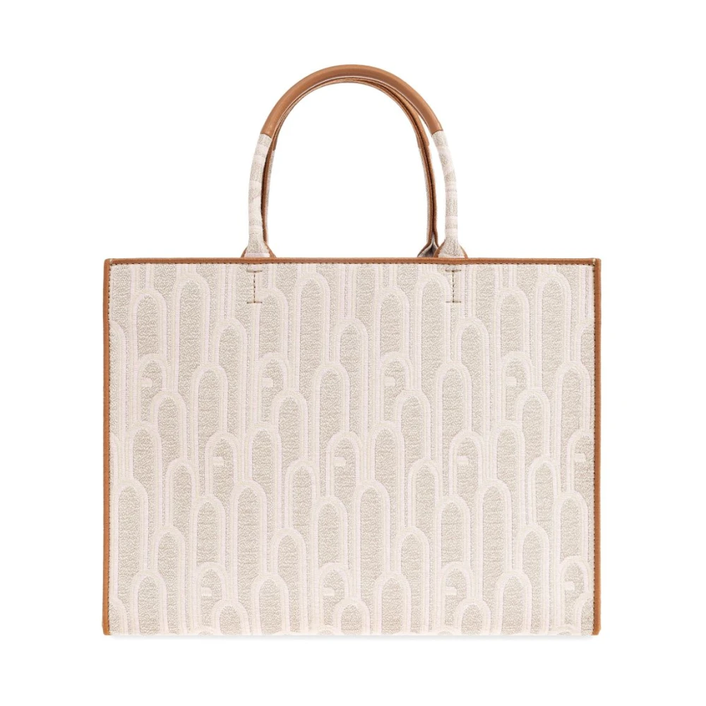 Furla Vrouw Beige Tassen Dames, One Size, Nylon, Opportunity L Tote
