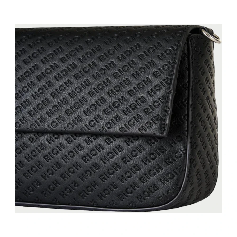 John Richmond Zwarte schoudertas met logosluiting Black Dames