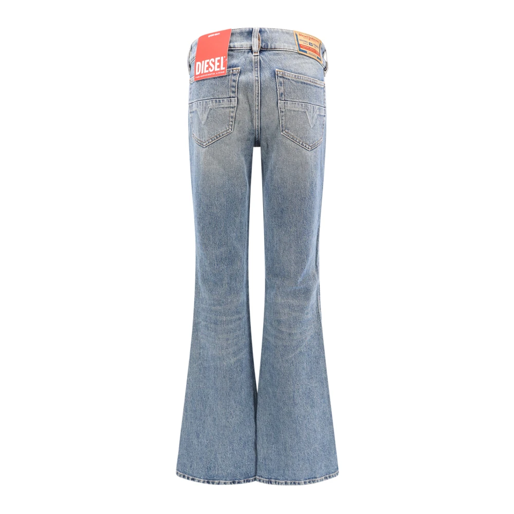 Diesel Blauwe Jeans Lage Taille Rechte Pijp Blue Dames