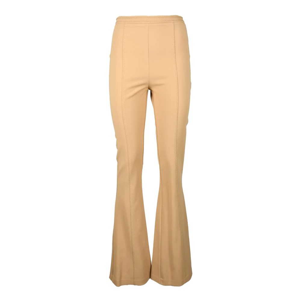 Elisabetta Franchi Elegante Polyester Elastaan Broek Brown Dames