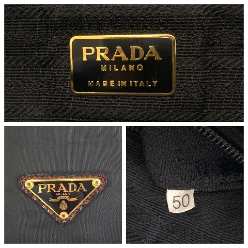 Prada Vintage Pre-owned Canvas totes Black Dames