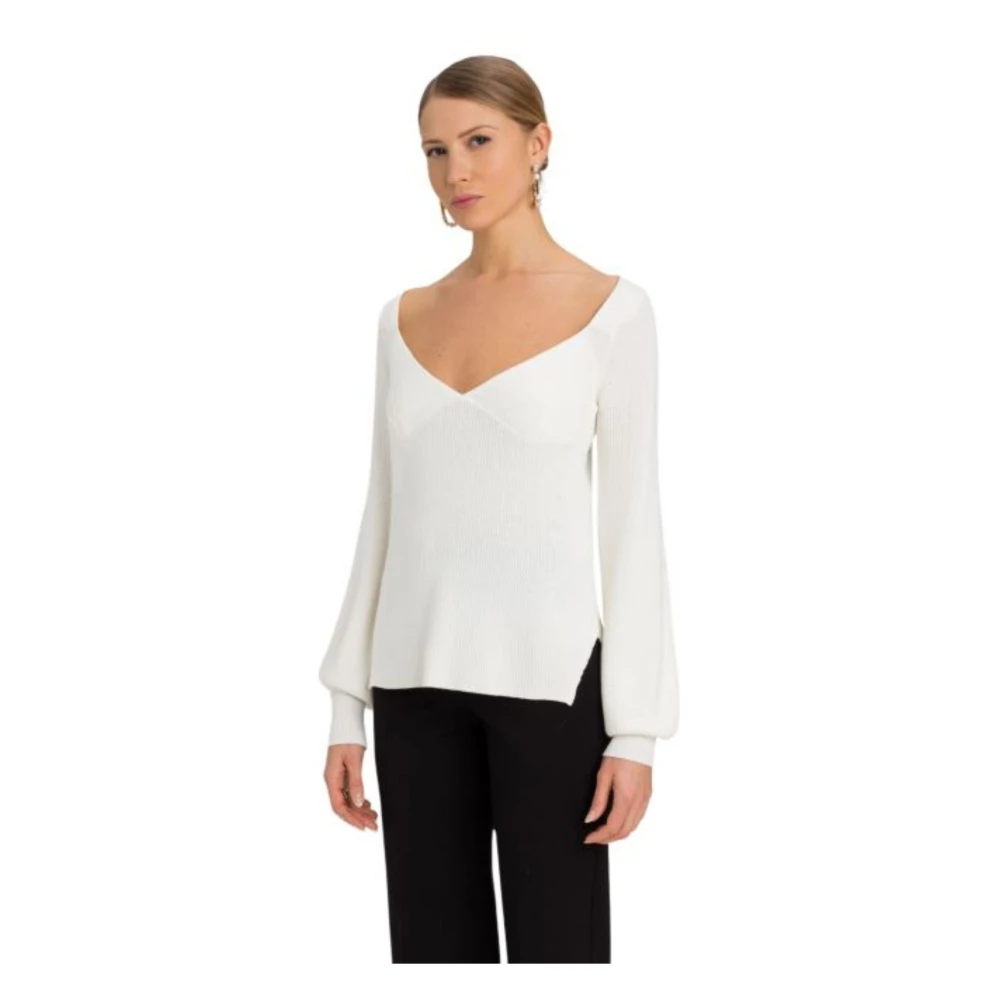 Twinset Stijlvolle Sweaters met V-hals White Dames
