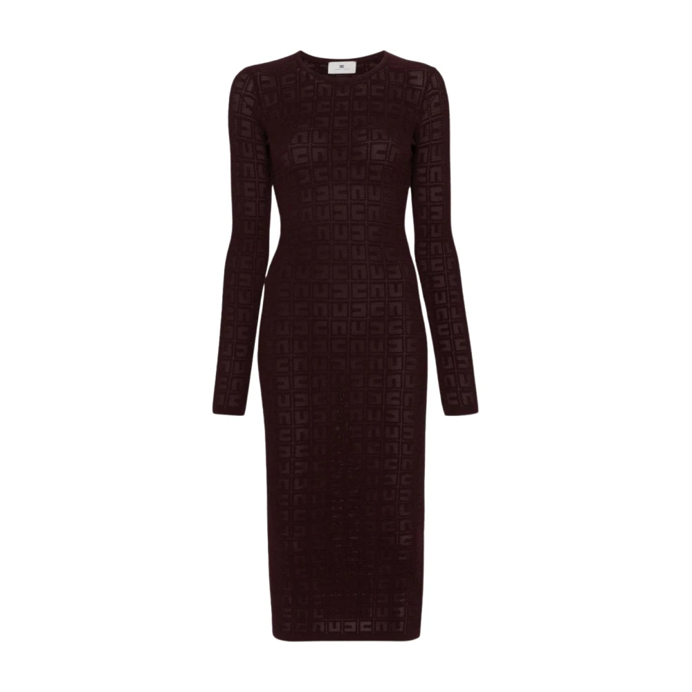 Elisabetta Franchi Elegante Jurk Vrouw Mode Brown Dames