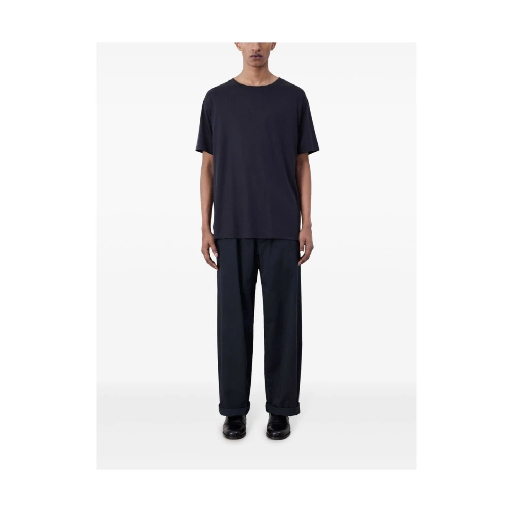 Lemaire Zwart Katoenen Crew Neck T-shirt Black Heren