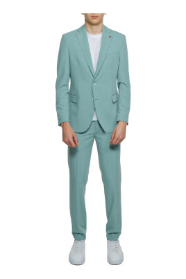 costume-vert-uni-printemps-ete-fermeture-eclair-bouton