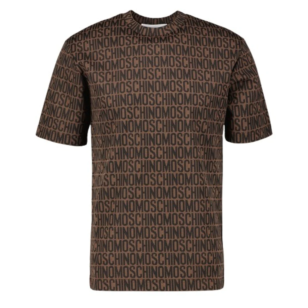 Moschino Logo T-Shirt Brown Heren