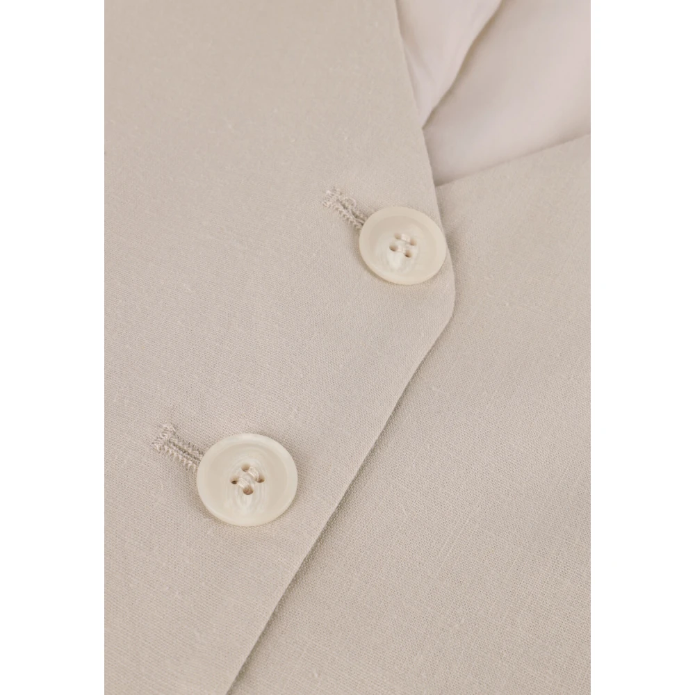Gestuz Elegant Linen Waistcoat Beige Dames