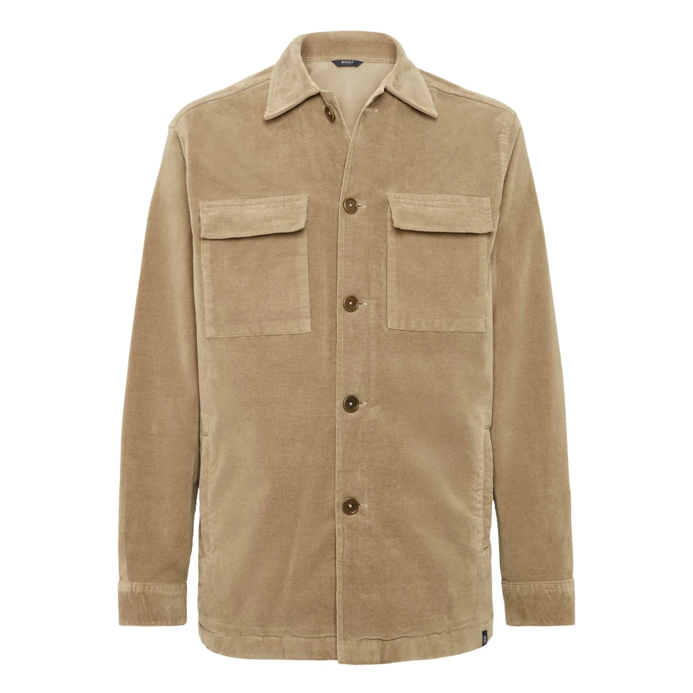Boggi Milano Moleskine Shirt Jacket Beige Heren