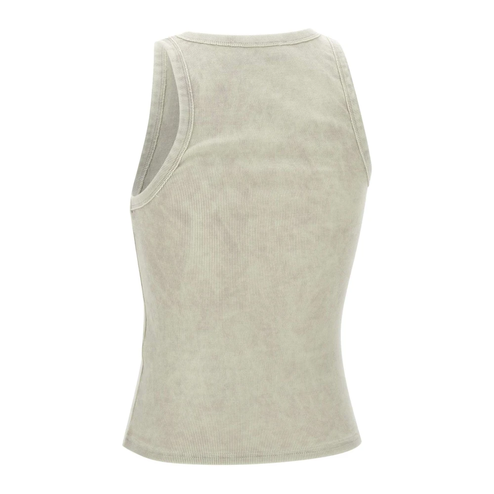 Iceberg Beige Stretch Katoenen Top met Logo Beige Dames
