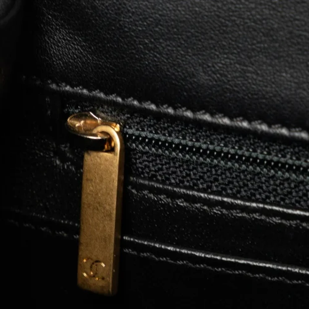 Chanel Vintage Pre-owned Leather crossbody-bags Black Dames