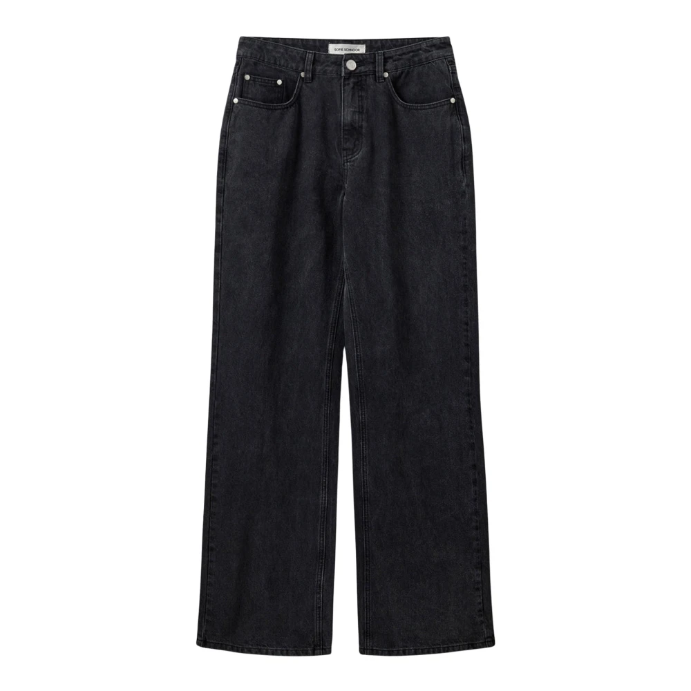 Sofie Schnoor Black Wide Jeans, Female, S, Jeans