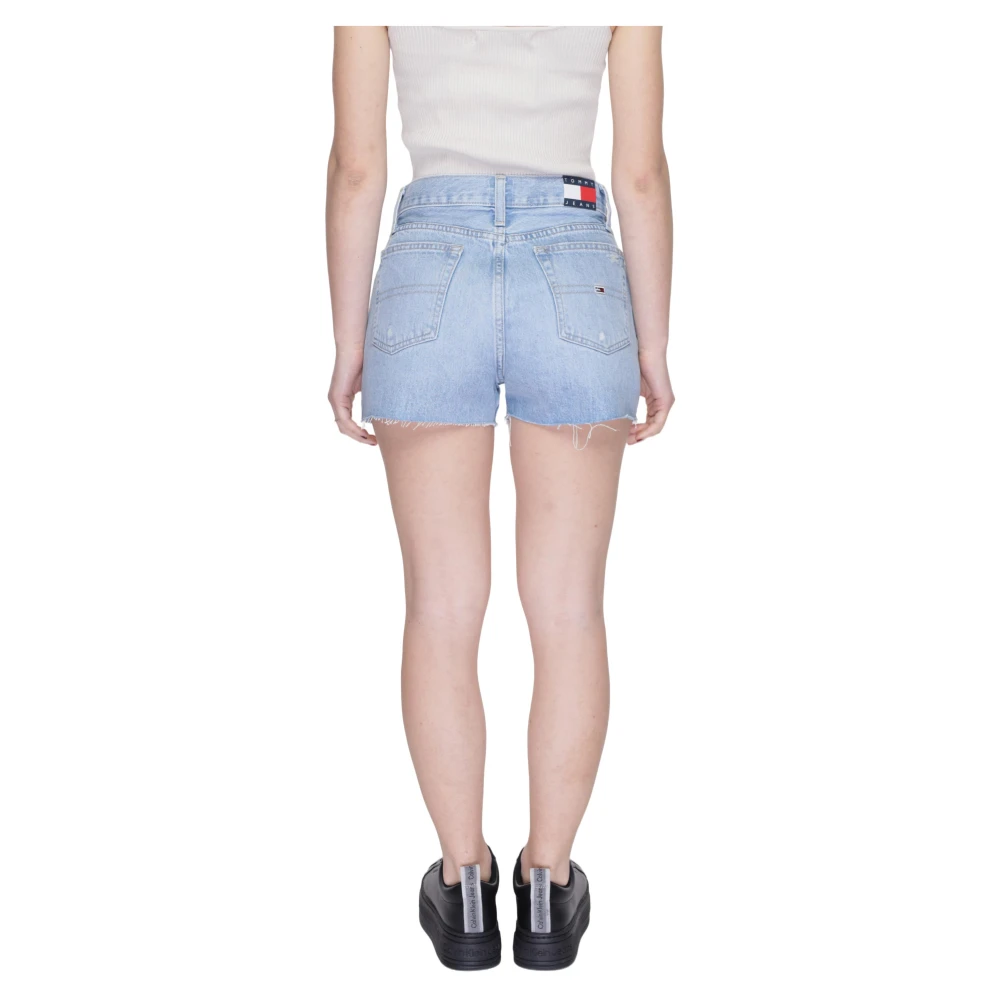 Tommy Jeans Blauwe Katoenen Dames Shorts met Zakken Blue Dames