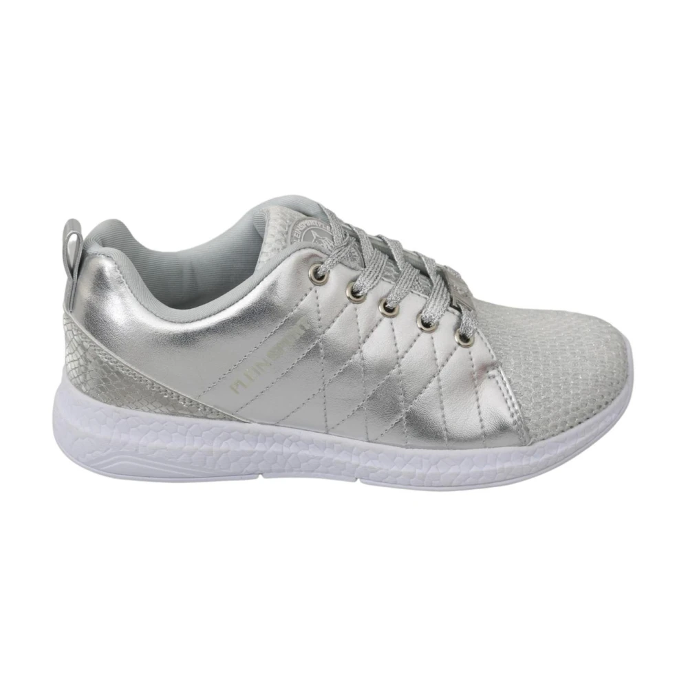 Philipp Plein Women's Gray Silver Quilted Trainers - Sneakers - 4 Uk- Shoes