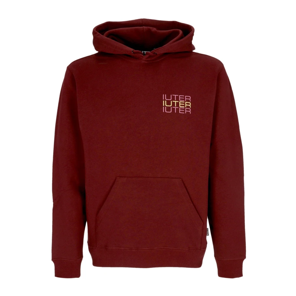 Iuter Skulls Hoodie Burgundy Lange Mouw Red Heren