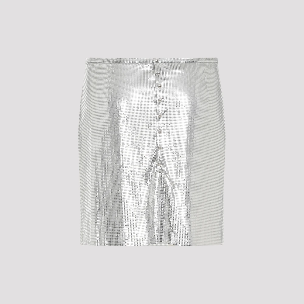 Paco Rabanne Zilveren Minirok Gray Dames