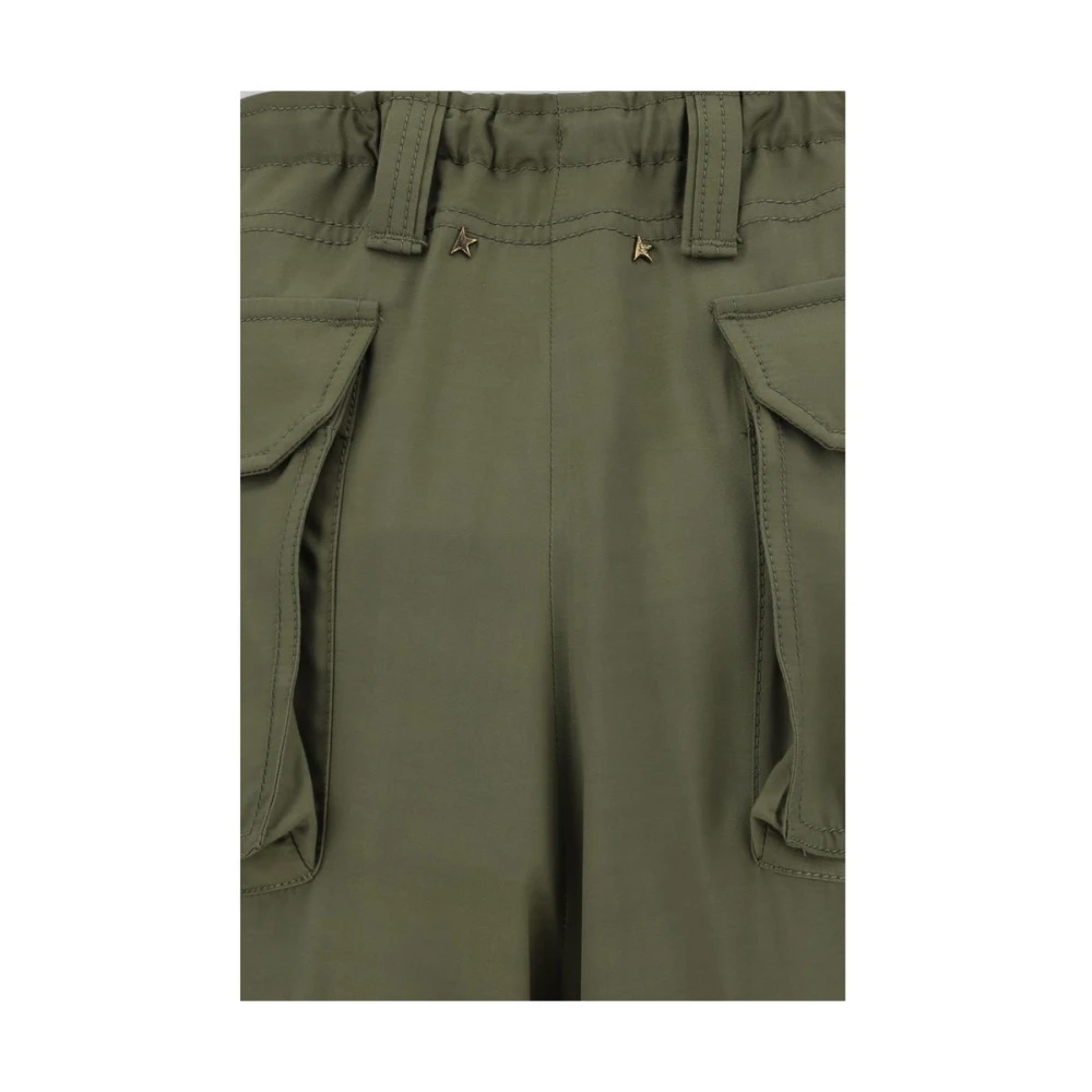 Golden Goose Cargo Broek met Verstelbare Koord Green Dames