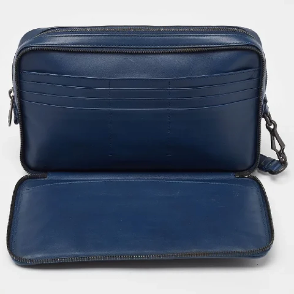 Bottega Veneta Vintage Pre-owned Leather pouches Blue Heren