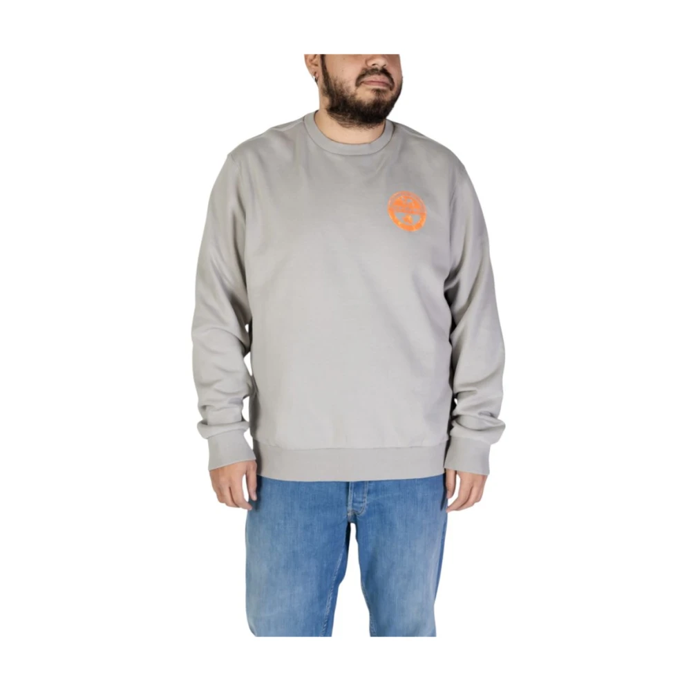 Napapijri Mannen Onbedekte Sweatshirt Herfst Winter Collectie Gray Heren