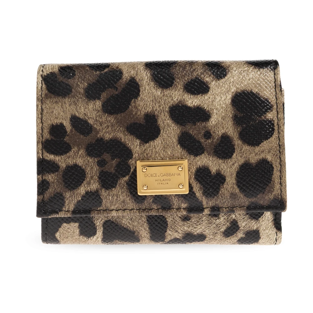 Dolce & Gabbana Women's Brown Wallets & Cardholders, One Size, Leopard-Print Wallet