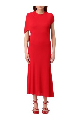 red-asymmetrical-midi-dress