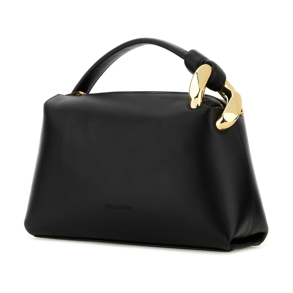 JW Anderson Zwarte Leren Hoekhandtas Black Dames