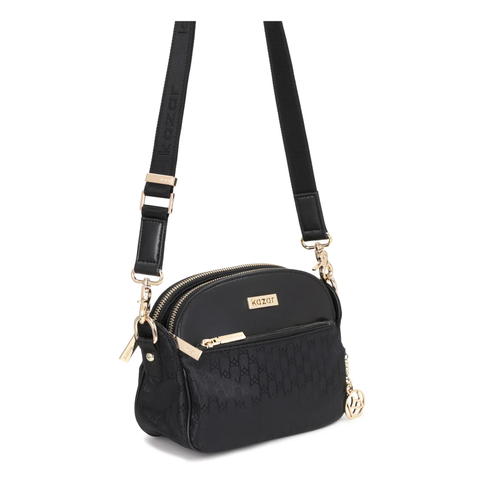 Kazar Dames zwarte messenger tas Black Dames