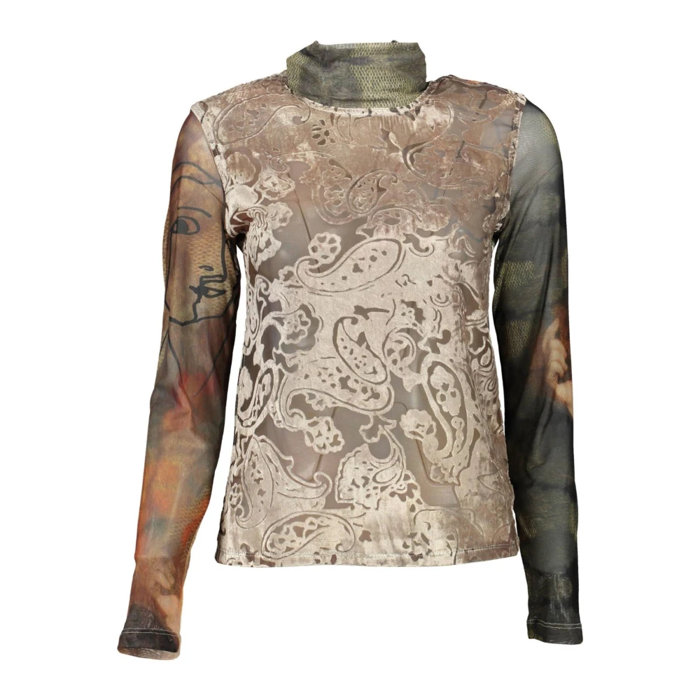 Desigual Stijlvol Groen Polyester Sweater Multicolor Dames