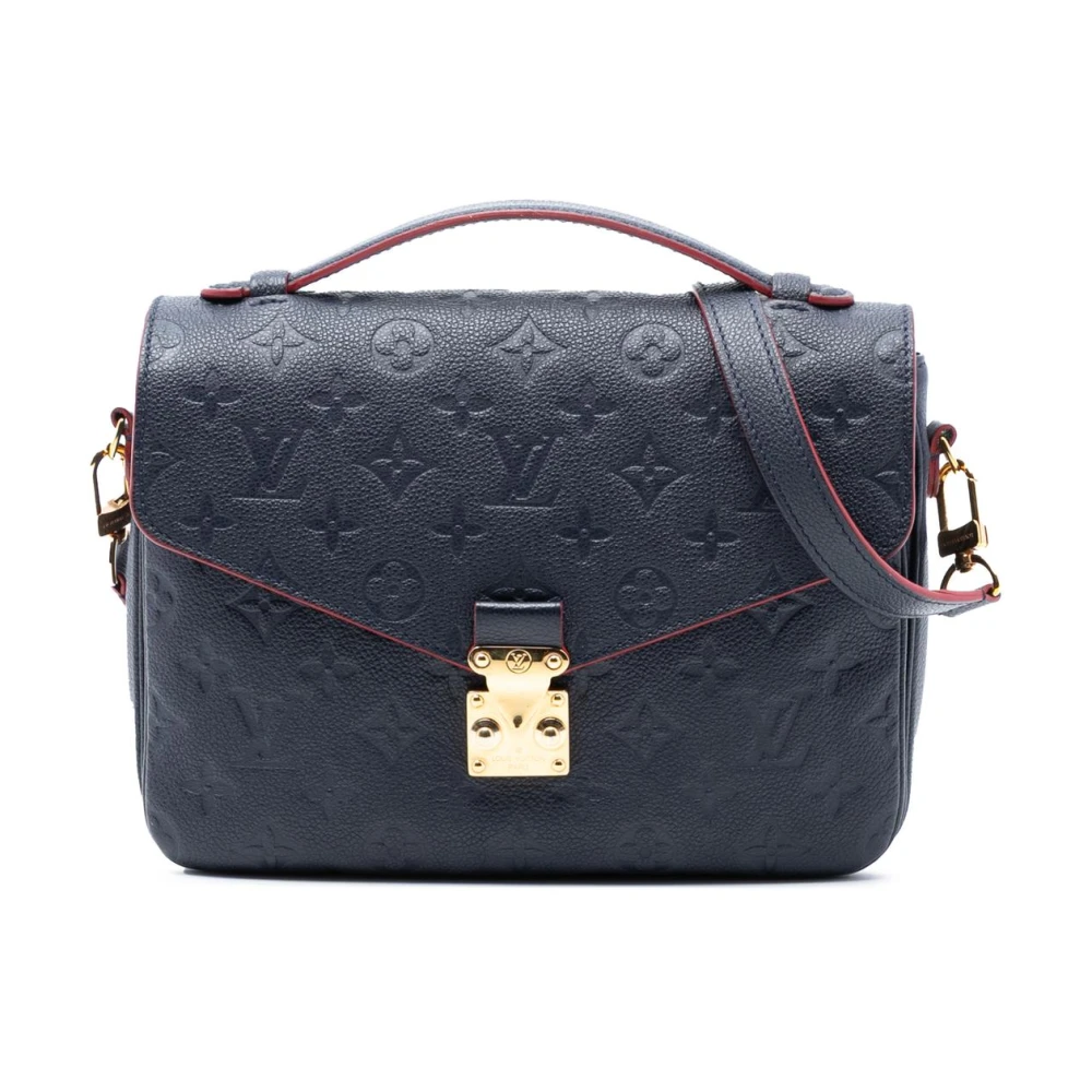 Louis Vuitton Vintage Women's Blue Pre-Owned Monogram Empreinte Leather Satchel Bag