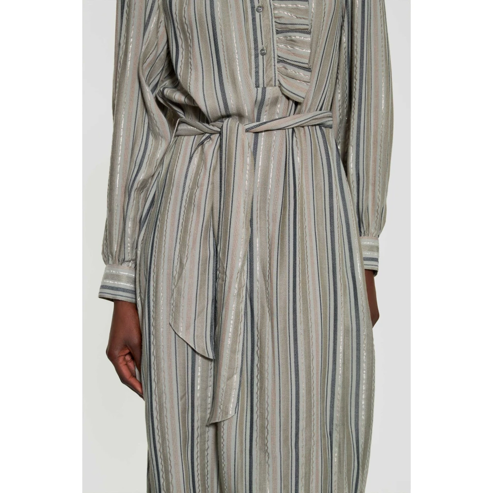 Antik batik Edward gestreepte jurk Gray Dames