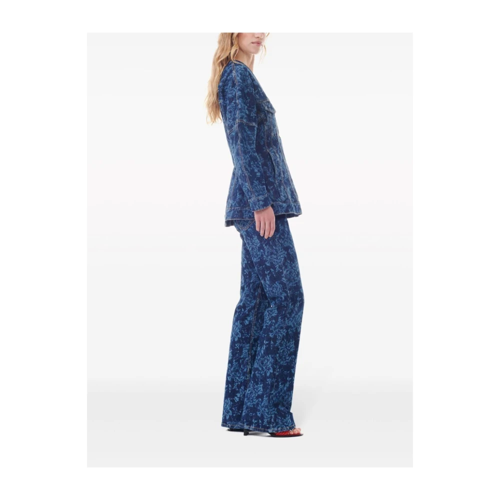 Ganni Stijlvolle Blazer voor Trendy Looks Blue Dames