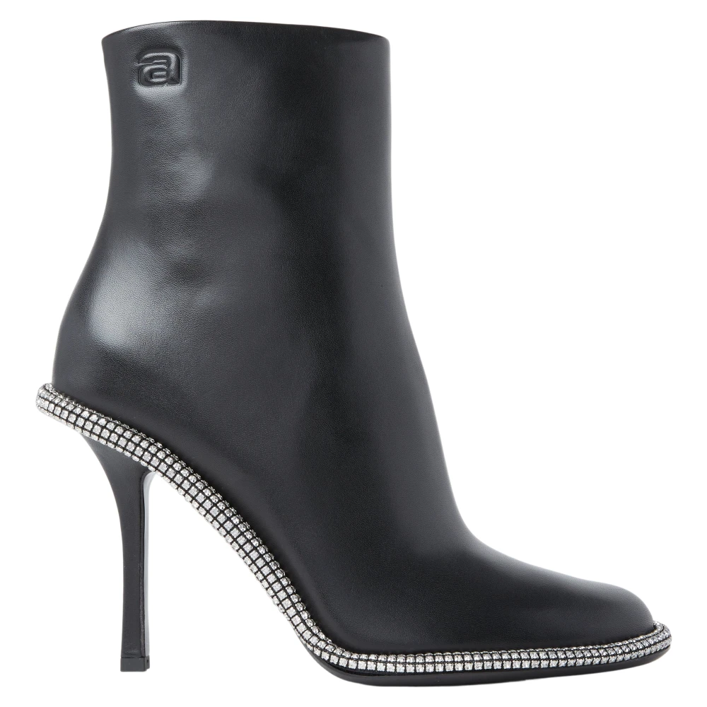 Alexander wang Leren Enkellaarzen Black Dames