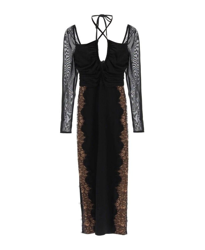 lace-trim-dress-with-bow-fastening