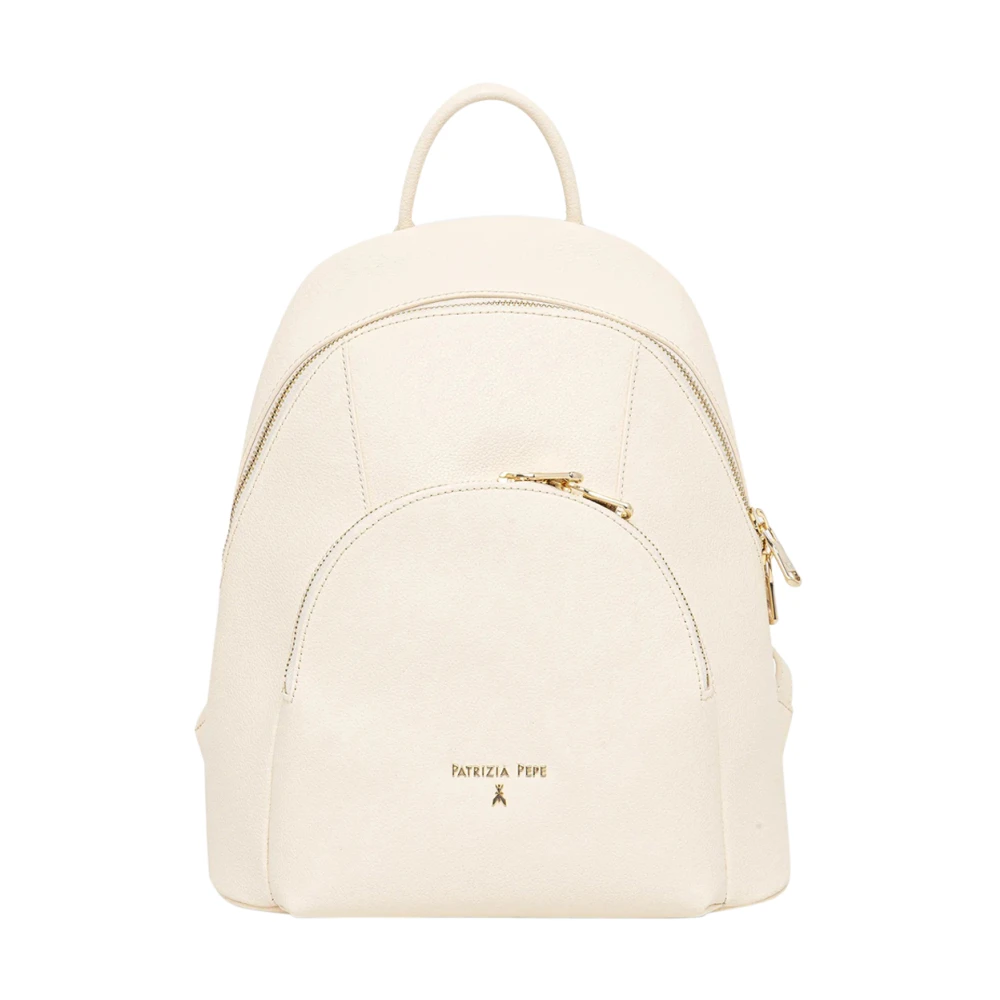 Patrizia Pepe Women's White Backpacks, One Size, Zipped Backpack