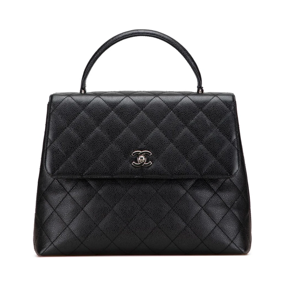 Chanel Vintage Women's Black Pre-Owned Top Handle Bag