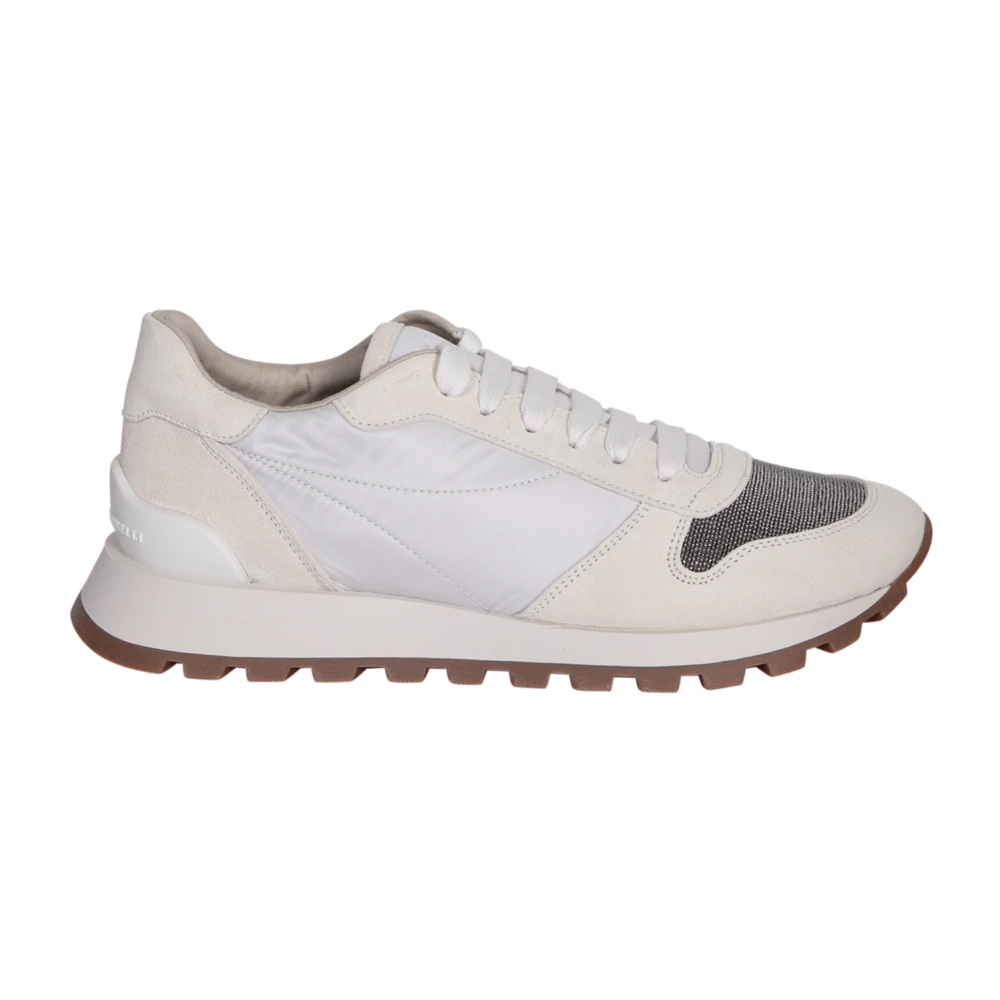 BRUNELLO CUCINELLI Elegante witte sneakers voor vrouwen White Dames