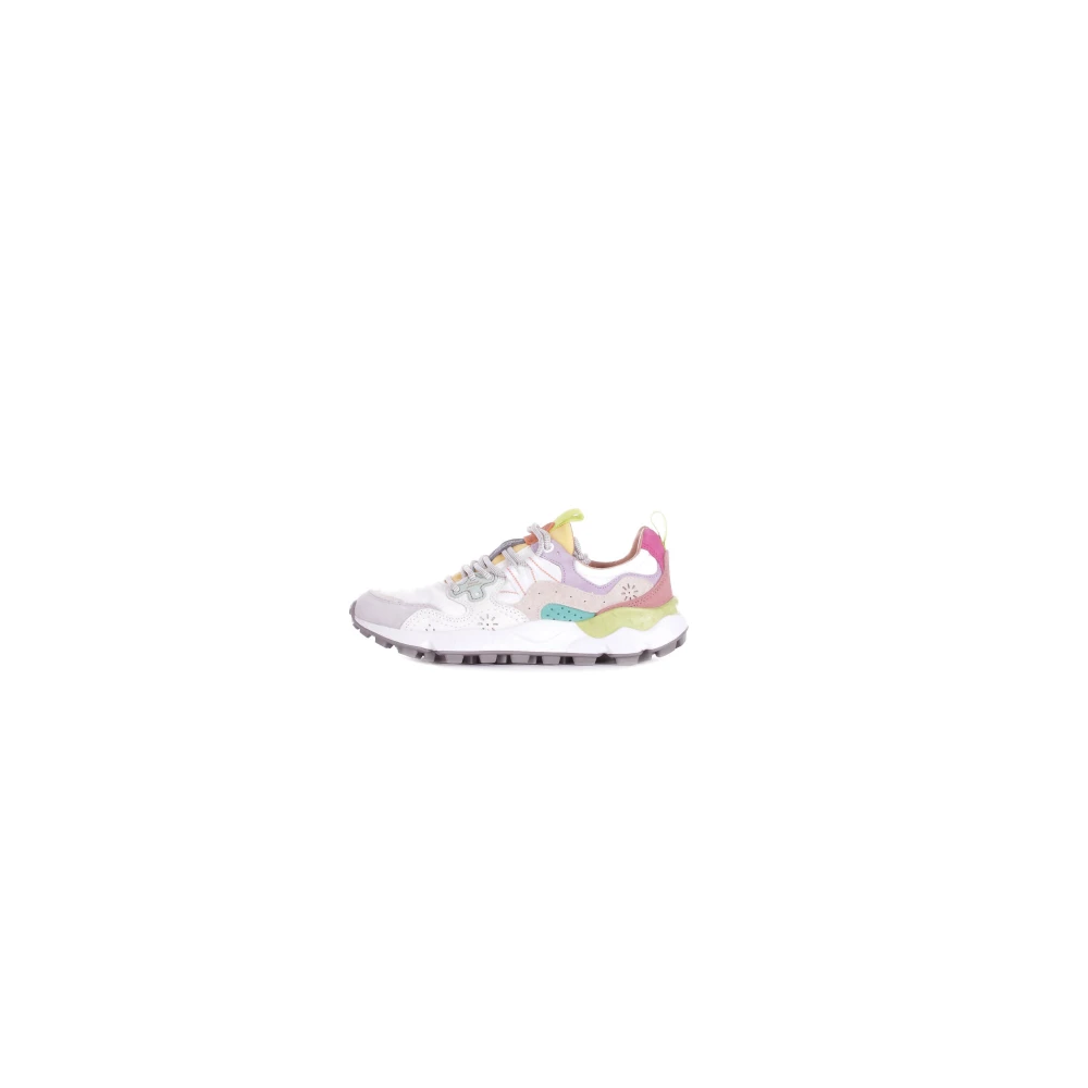 Flower Mountain Women's Multicolor Sneakers,, Suede Rubber Sole Trainers Size 4 Uk