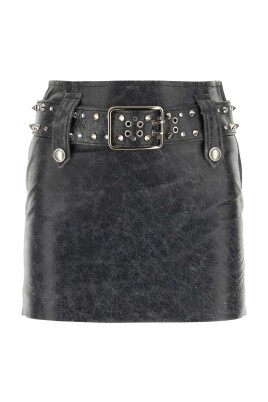 grey-leather-mini-skirt-stylish-and-trendy