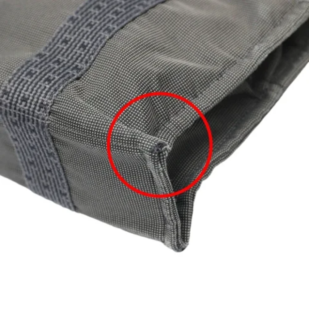 Hermès Vintage Pre-owned Canvas handbags Gray Dames