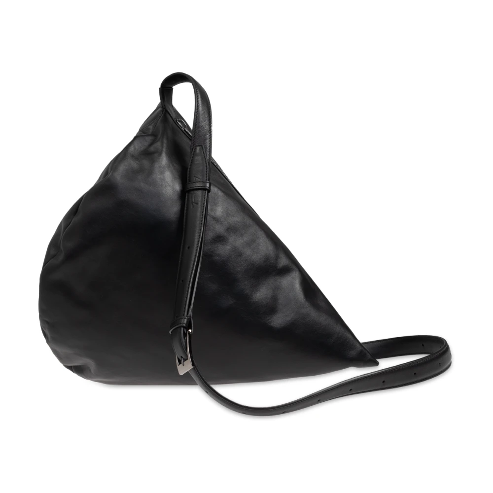 Yohji Yamamoto Leren tas Black Unisex