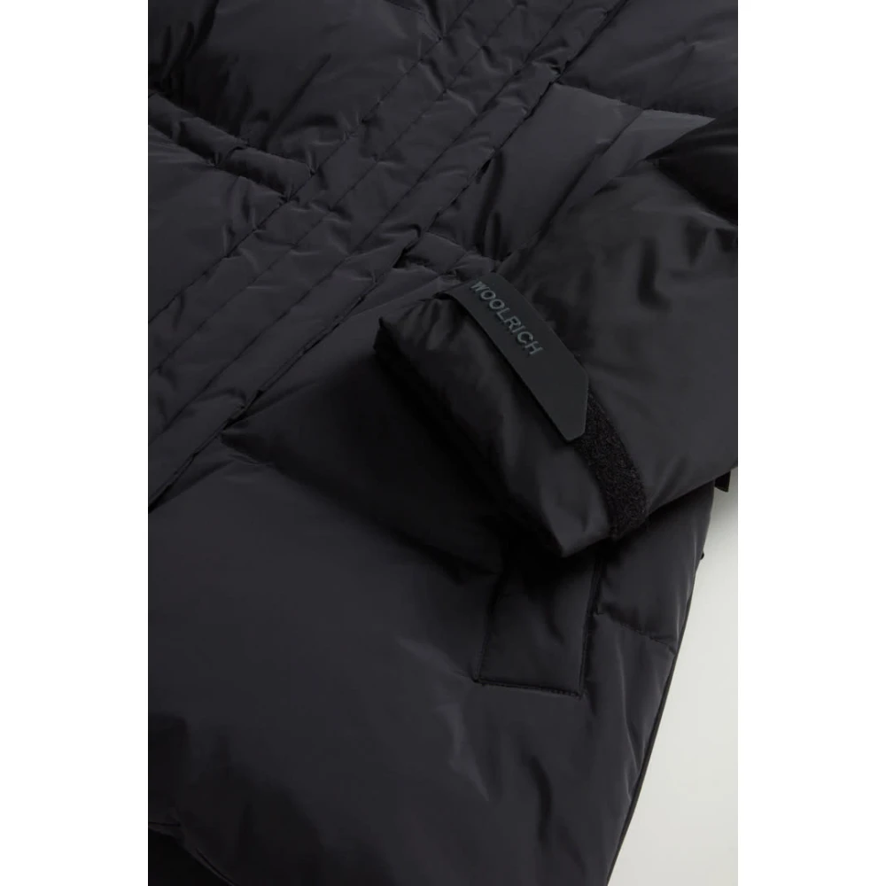 Woolrich Zwarte Pufferjas voor Vrouwen Black Dames