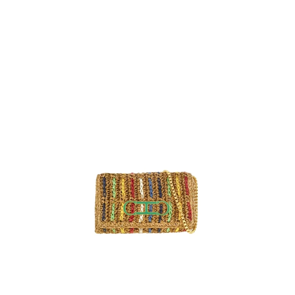 Carolina Herrera Gestreepte Soft Clutch met Gouden Armband Multicolor Dames