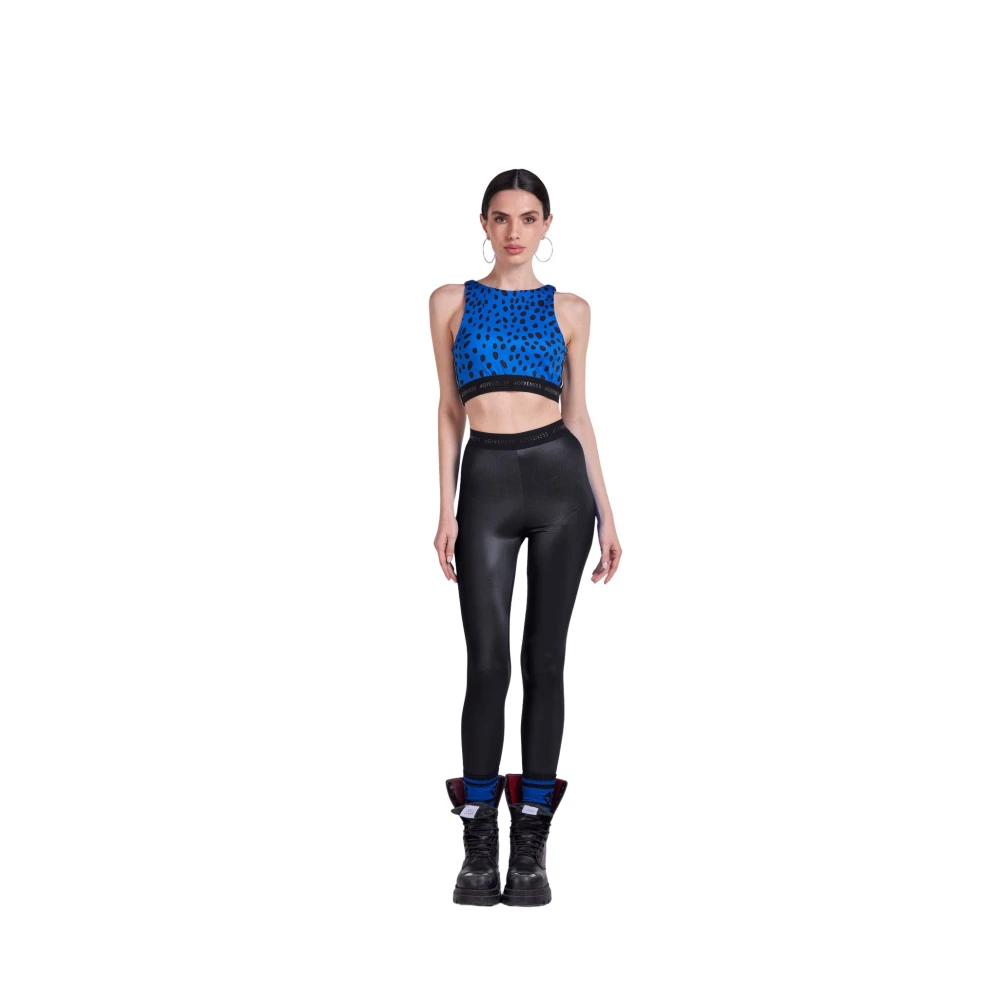4Giveness Lycra Logo Leggings Fw25 Miinto Black Dames
