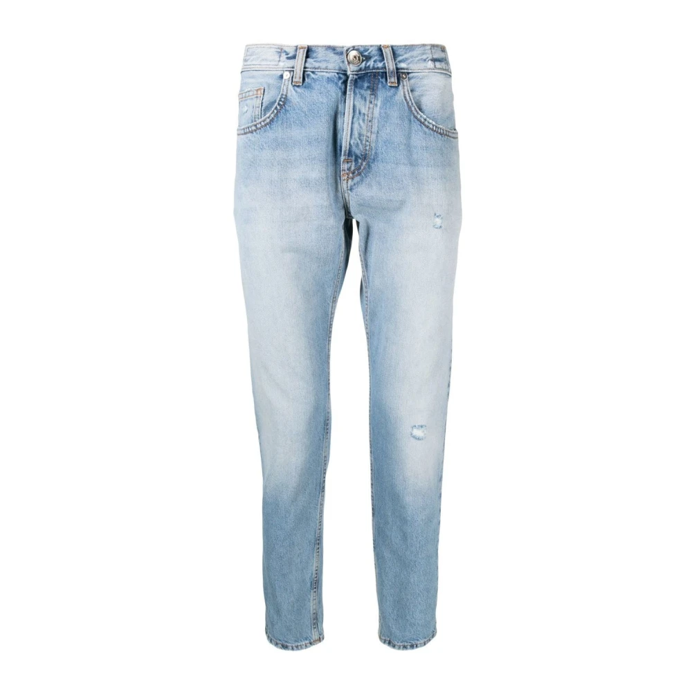 Eleventy Blue Straight Jeans With 5 Pockets - Male - Slim Fit Jeans - W31 - Jeans