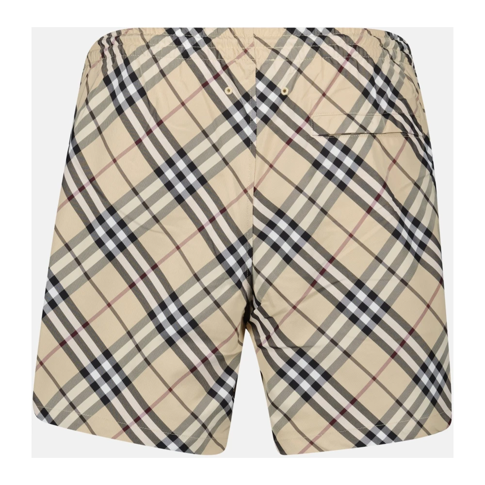 Burberry Geruite zwemshorts Lente-Zomer 2025 Beige Heren