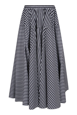 blue-cotton-skirt-elegant-versatile-fashion