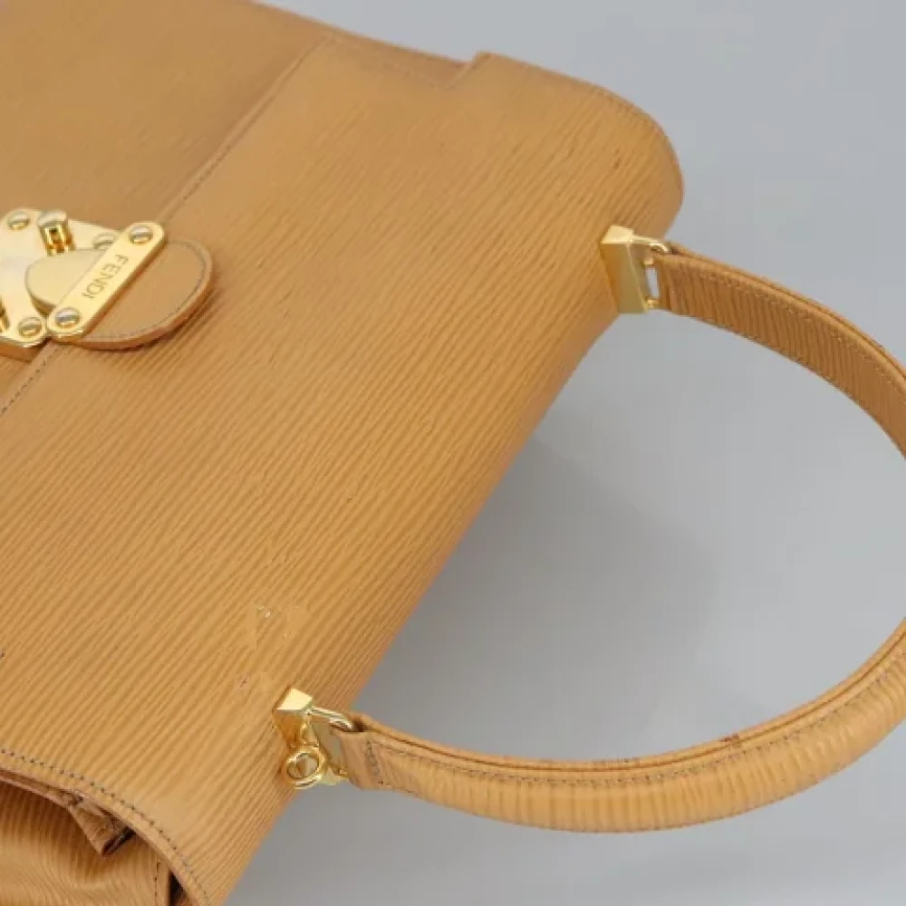 Fendi Vintage Pre-owned Leather fendi-bags Beige Dames