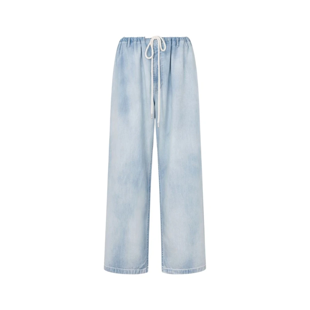 Moschino Women's Blue Lightweight Cotton Denim Pants