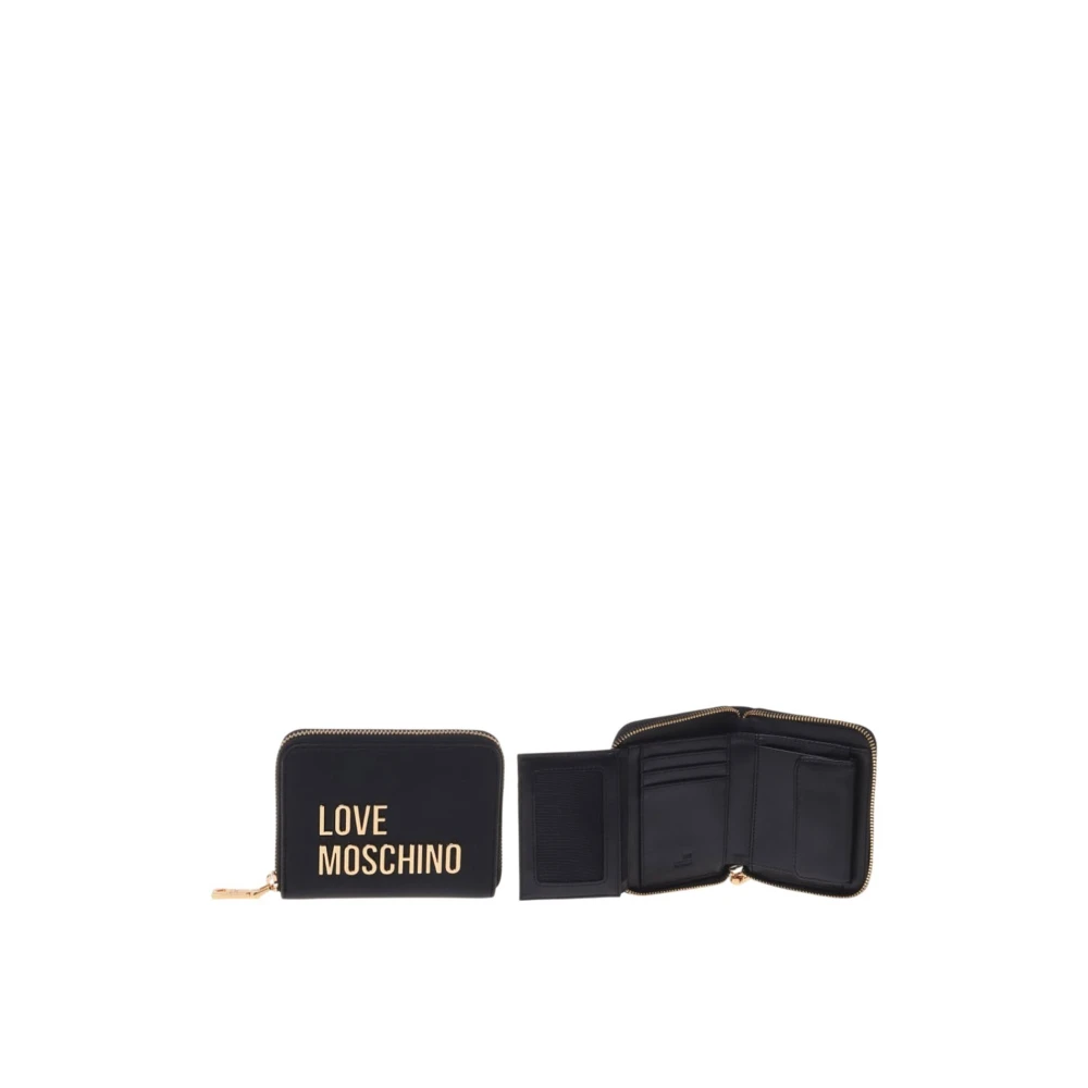 Moschino Dames Synthetische Zwarte Portemonnee Black Dames