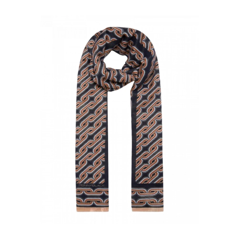 Pennyblack Zachte Jacquard Sjaal met Franjes Multicolor Dames